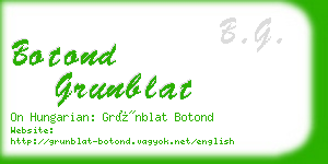 botond grunblat business card